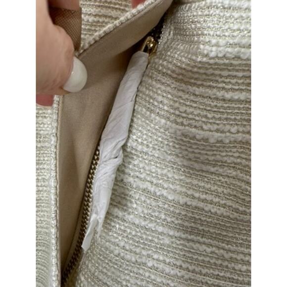 Dennis by Dennis Basso Beige & Gold Textured Topper Coat Women's XL NEW - Picture 12 of 14